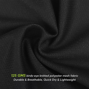 เสื้อยืดสะท้อนแสงแห้งเร็วแบบมีแถบสะท้อนแสงและกระเป๋าเสื้อแขนสั้นตาข่ายแบบมองเห็นได้ชัดเจน - Product Image 4