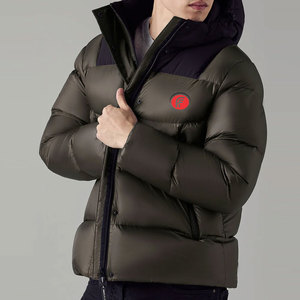 Veste d'hiver classique pour homme, style décontracté, avec col montant et logo frontal, conçue pour un confort thermique tout au long de la journée, prix de gros - Product Image 2