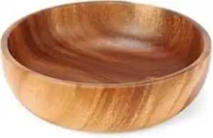 ชามไม้ทำมือทรงกลมสไตล์ชนบทตกแต่งบ้านงานฝีมือธรรมชาติทนทาน - Product Image 4
