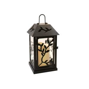 Lanterne suspendue en métal noir, porte-bougie, panneau en verre, lanterne décorative, intérieur, extérieur, jardin, décoration de la maison, éclairage - Product Image 4