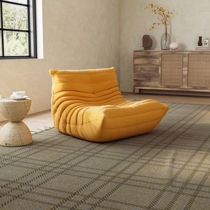 Mid Century Armless Bean Bag Lounger Fireside Chaise Lounge with Foam Modern Chic Design - Product Image 1