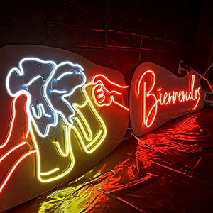 LED <b>Crystal</b> Neon Lights Remote-Controlled 3D Advertising Signs IP67 Rated Double-Layer <b>Coating</b> for Commercial Spaces Birthday - Product Image 1