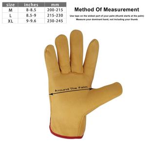 Gants en cuir anti-coupure et anti-choc, personnalisables avec logo, pour usage quotidien, hiver, extérieur, travail, haute qualité, fabriqués directement par le fournisseur. - Product Image 4