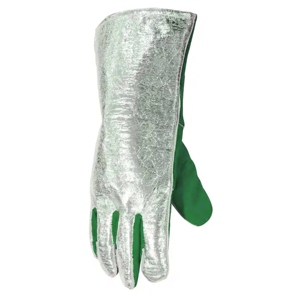 Gants en cuir de vachette aluminisé et para-aramide, résistants à la chaleur, pour la construction, la sécurité, la lutte contre les incendies, le soudage et autres applications - Product Image 3