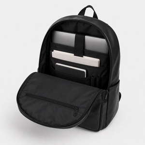 Stargaze <b>Black</b> PU <b>Backpack</b> Softback 20-35L <b>Waterproof</b> Zipper Closure Unisex Daily Use Bag Wholesale Rate OEM Custom 2026 - Product Image 5
