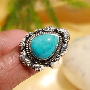 Most Trending 925 Sterling Silver <b>Ring</b> with Original Arizona <b>Turquoise</b> Gemstone Designer <b>Rings</b> Wholesale Factory Price Jewelry - Product Image 1