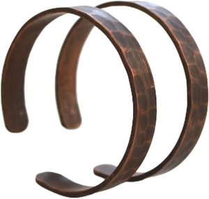 Brazalete de Cobre Mate Pulido, Diseño Ergonómico de Brazalete Abierto, Brazalete Unisex Versátil - Product Image 3