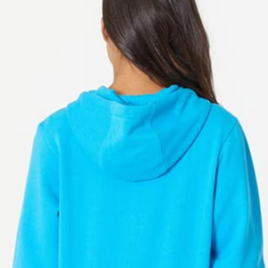 Custom Logo <b>Women</b> <b>Blue</b> Zip <b>Hoodie</b> Heavyweight Casual Activewear Drawstring Top - Product Image 4