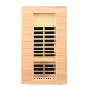 Sauna Interior de Infrarrojos Lejanos para Dos Personas, Fabricada en Madera de Hemlock, con Techo Integrado para Relajación y Comodidad - Product Image 3