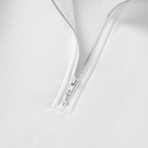 Sudadera unisex con media cremallera, cuello alto, manga larga, cálida, de forro polar, informal, con puños y dobladillo acanalados, para deportes al aire libre. - Product Image 5