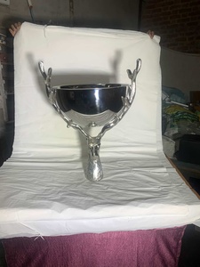 Silver Deer Ice Bucket Decorative Ice Bowl Antlers Stand Modern <b>Table</b> Centerpiece Wine <b>Cooler</b> Holder 5L Capacity Leak Proof - Product Image 4