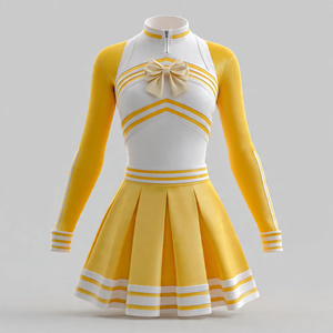 Ensemble de tenues de cheerleading pour filles avec logo personnalisé – Uniforme élégant pour une utilisation occasionnelle et des compétitions de cheerleading formelles - Product Image 3