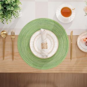 Set di 6 tovagliette rotonde in cotone intrecciato da 15 pollici, lavabili e reversibili, per tavoli da pranzo, cucina, feste e occasioni speciali - Product Image 5