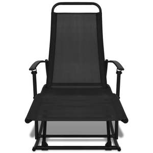 Sedia da Giardino Pieghevole Standard in Acciaio Nero - Product Image 2