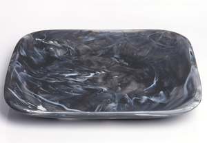 Assiette carrée en résine de qualité alimentaire, motif marbré, écologique, sans BPA, passe au lave-vaisselle, motif personnalisé, plat de service pour les fêtes - Product Image 5