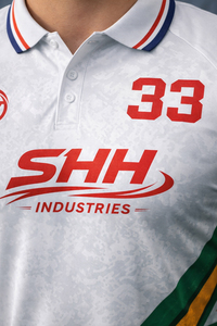 Chemises polo pour hommes à sublimation réglables, designs entièrement personnalisés, tendances actuelles, meilleur matériau, haute qualité, respirantes. - Product Image 5