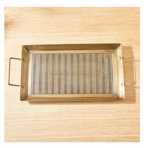 Bandeja de servicio de diseño único, vajilla, bandeja de utensilios de cocina de Metal segura para alimentos para el hogar, Hotel y restaurante, venta directa de fábrica al por mayor - Product Image 6