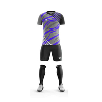 Tenue de football 100% polyester, vêtements de sport, ensembles de maillots d'équipe, maillot et short de football de qualité supérieure pour adultes unisexes