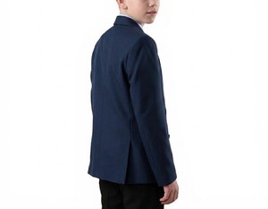 Blazer Escolar para Niños, Azul Marino, Chaqueta Formal para Secundaria, Traje de Lana y Poliéster para Niños, Abrigo de Poliéster y Algodón para Niños - Product Image 2