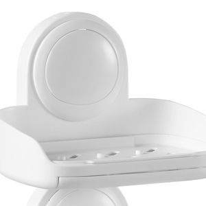 Support mural double couche pour savon de douche avec ventouse puissante, sans perçage, double porte-éponge - Product Image 3