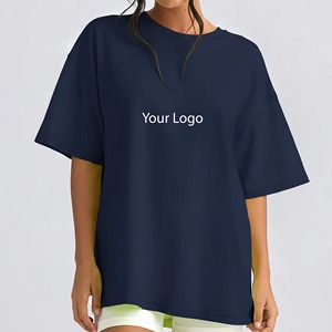 Women's Loose Fit Crew Neck <b>T</b>-<b>Shirt</b> Solid Color 100% Cotton Breathable Casual Short Sleeve Jersey Fabric All Seasons Wear - Product Image 6