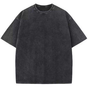 Camiseta Oversize Personalizada con Lavado Ácido para Hombre, 250g, Algodón Pesado, Hombros Caídos, Estilo Vintage Urbano, Camiseta Lisa Ecológica - Product Image 1