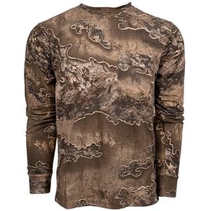 Oversized <b>Long</b> Sleeve Solid Print 100% Cotton <b>Men's</b> Hunting & Camping <b>T</b>-<b>Shirt</b> Bottomland Camo Pattern Tactical <b>T</b> <b>Shirts</b> For <b>Men</b> - Product Image 1