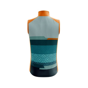 Gilet de cyclisme personnalisé par sublimation, imperméable, réfléchissant, sans manches, pour VTT, coupe-vent, haute visibilité, vêtements d'équipe de cyclisme - Product Image 3