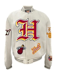 Veste universitaire en laine style Old English des Miami Heat - Product Image 1