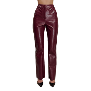 Pantalon en cuir sur mesure de qualité supérieure pour hommes – Noir, taille mi-haute, imperméable, hiver, délavé, respirant, écologique, léger – Vente en gros - Product Image 1