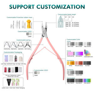 Alicates Profesionales de Alta Calidad para Cutículas, de Acero Inoxidable, Color Rosa, con Apertura de Mandíbula Ancha para Eliminar Piel Muerta y Uñas Gruesas, Hoja Curva - Product Image 3