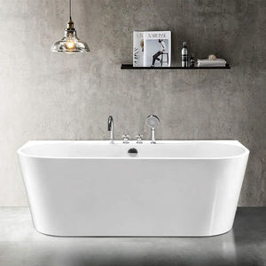 Bañera de Hidromasaje Moderna y Popular en el Mercado Europeo, de Acrílico Blanco, Independiente, con Desagüe de Superficie Sólida para Baño y Hotel - Product Image 2