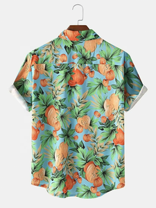 Camisa de Manga Corta para Hombre, Diseño Gótico Estampado, Divertida, de Poliéster/Algodón, Terciopelo, Verano, Tallas Grandes, Transpirable, Venta al Por Mayor - Product Image 2