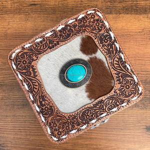 Organisateur de bijoux de voyage en cuir repoussé à la main boîte à bijoux en cuir de vachette pour femmes fille boucle d'oreille anneau collier Bracelet présentoir de rangement - Product Image 3