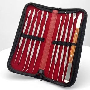 10pcs/<b>set</b> Metal Manual Dental Wax Carving Tools Spatula <b>Plaster</b> Knife Practical Versatile Teeth Whitening Kit Dentistry - Product Image 1