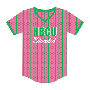 Camiseta Casual de Manga Corta para Hombre, con Rayas Rosa y Verde, Cuello Redondo, Corte Regular, Tejido de Punto, con Ribete en Contraste - Product Image 3