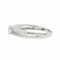 Anillo de Boda Clásico para Mujer, Elegante, de Alta Calidad, Precio de Fábrica, con Circonia, Chapado en Rodio de 4 Capas, Plata de Ley 925