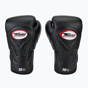 Guantes de Boxeo Negros de la Mejor Calidad para Kickboxing, Guantes de Boxeo Twins Personalizados de Cuero Vacuno, Equipo de Boxeo Twins, Guantes de Boxeo Profesionales para Entrenamiento - Product Image 1