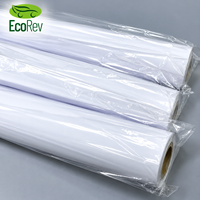 EcoRev Rollo de Papel para Plotter CAD de Pulpa de Madera Reciclable y Biodegradable de Doble Cara Azul de 80 g/m²