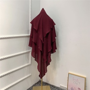 Femmes traditionnel 2023 vêtements islamiques Khimar Hijab écharpe plaine musulman prière vêtement tête robe accessoire - Product Image 4
