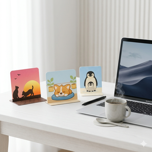 Nicher Custom OEM Animal Kitty Cat Standing <b>Memo</b> <b>Pad</b> for Branding for Quick Reminders Gift Pack - Product Image 5