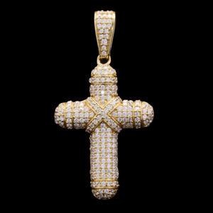 Luxury Fine Hip Hop Jewelry <b>Iced</b> <b>Out</b> VVS Moissanite 925 Sterling Silver Cross Shape Design Charm Pendant for Men Rapper Gifts - Product Image 6