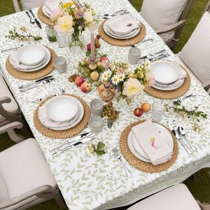 Top Quality Floral Printed Cotton 10-12 Seater 180 x 340 cms <b>Tablecloth</b> Rectangle 180x340 Cm Washable Home Use Classic Style - Product Image 5