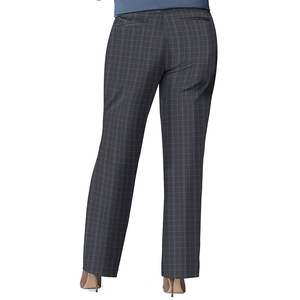 Pantalones de Vestir a Cuadros Grises de Cintura Alta para Mujer, Talla Grande, Pantalones de Oficina, Pierna Recta, Formales, Casuales de Negocios, Estampados, con Logotipo Personalizado - Product Image 6