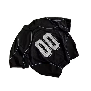 Camiseta deportiva de malla personalizada con estampado, transpirable, de secado rápido, para fútbol, baloncesto, entrenamiento, running y gimnasio. - Product Image 5