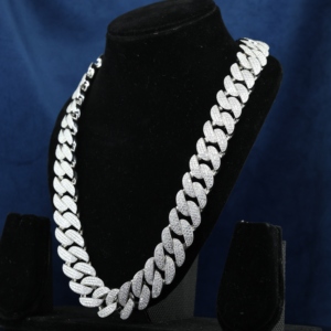 925 Sterling Silver Gold Plated Classic Heavy Weight Claw Setting VVS Moissanite Iced Cuban Link Men's Anniversary Gift Necklace - Product Image 2