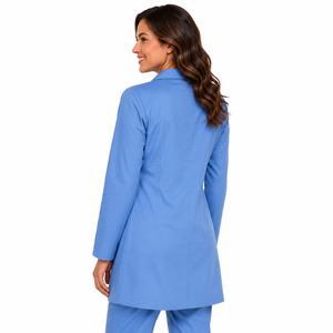 Bata de Laboratorio para Mujer, Bata Médica Azul para Hospital, Uniforme Profesional de Laboratorio para Doctores, Enfermeras, Farmacéuticos y Científicos - Product Image 2