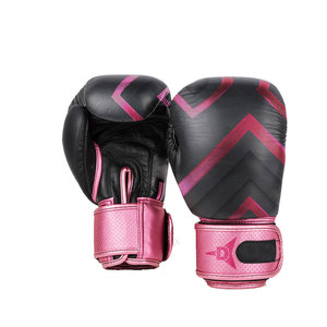 Gants de boxe Daizen Star rose et noir en PU avec sangle de poignet réglable pour la fermeture, emballage personnalisable, unisexe pour adultes - Product Image 3