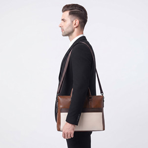Men Leather Laptop <b>Bag</b> with Front Pocket Men's Leather Laptop <b>Bag</b> for Daily Office Use Men Fashion Leather Laptop Briefcase - Product Image 2