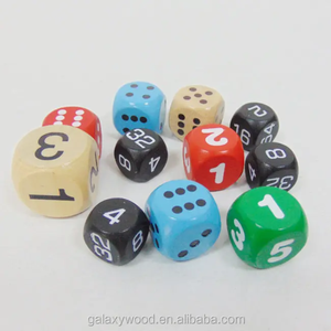 ลูกเต๋าไม้สำหรับงานฝีมือลูกเต๋าพิมพ์ลายเพื่อการศึกษางานไม้ - Product Image 4